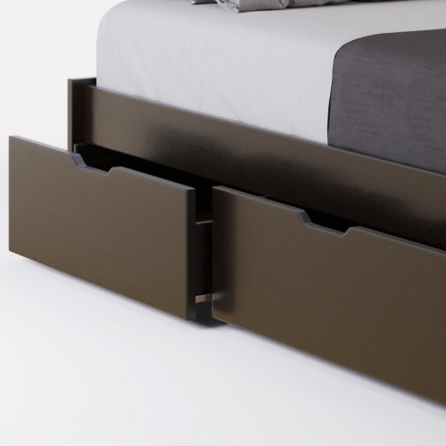 Imagen miniatura Base Box Con Cajonera 1 Plaza Inmacol 202x70x45 3 Cajones Wengue