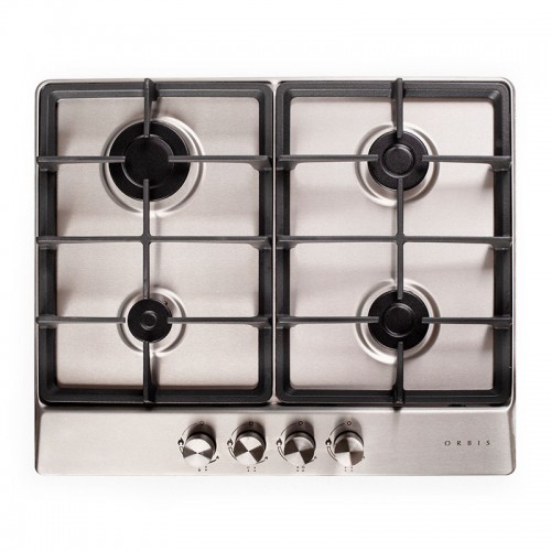 Anafe A Gas Empotrable Orbis 724az3m 4 Bocas Acero Inox