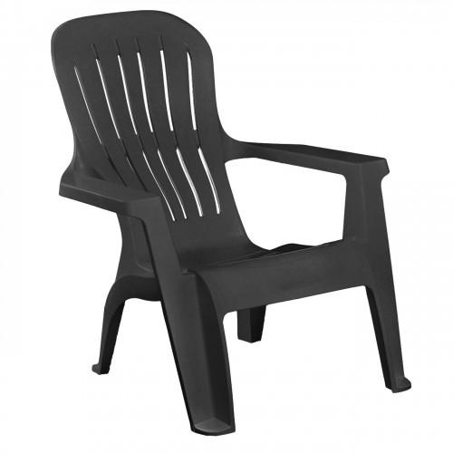 Sillón Plástico De Jardín Voss 2000 Varadero Apilable Negro