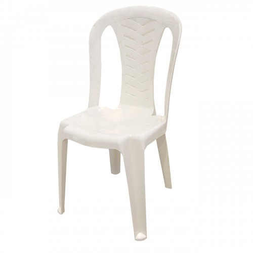 Silla Plástica De Jardín Voss 2000 Living Apilable Blanca