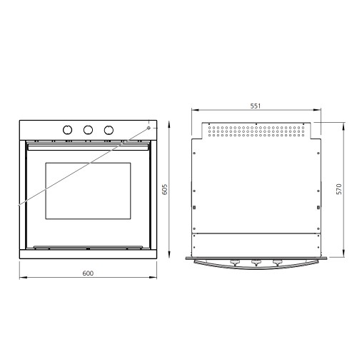 Imagen miniatura Horno Eléctrico Empotrable Orbis Hb8ap3m Grill Negro/inox