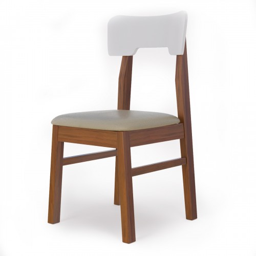 Silla Comedor Inmacol 145 Escandinava Tapizada Madera Castaño