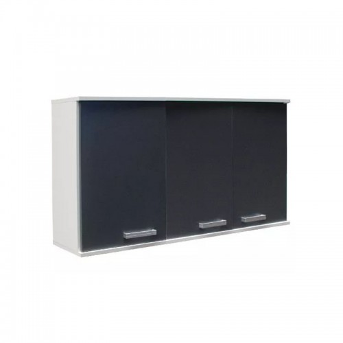 Alacena Platinum Mod 3042 1.4 Mts 3 Puertas Blanco Con Gris Grafito