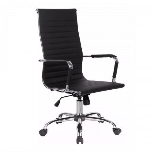 Sillón De Oficina Premium Home 324 Cromado Ecocuero Respaldo Alto
