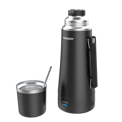 Termo Eléctrico Peabody Pe-eta1001n Etermo 1 L Mate+bombilla Negro