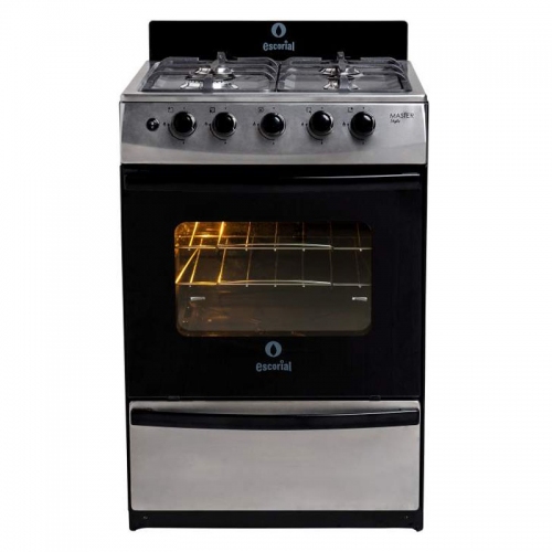 Cocina Multigas Escorial Master Style 4h 56 Cm Con Luz Inox
