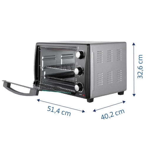Imagen miniatura Horno Eléctrico Tramontina Glass Cook 40 Lts Negro