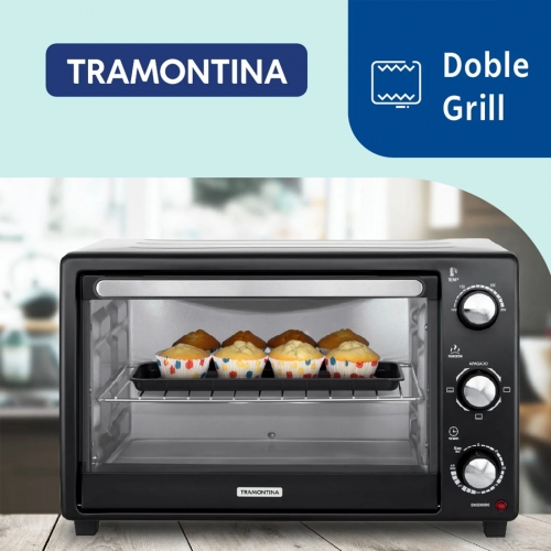 Imagen miniatura Horno Eléctrico Tramontina Glass Cook 40 Lts Negro