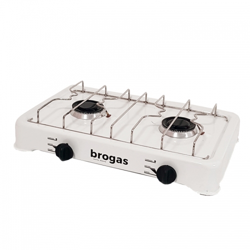 Anafe A Gas Sobremesada Brogas 8203 2h Gas Natural Blanco