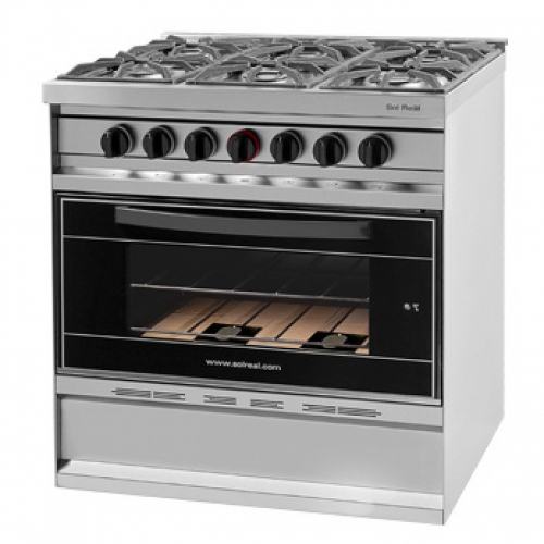 Cocina Sol Real 517v-gevv 6 Horn Acero Inox Gas Envasado