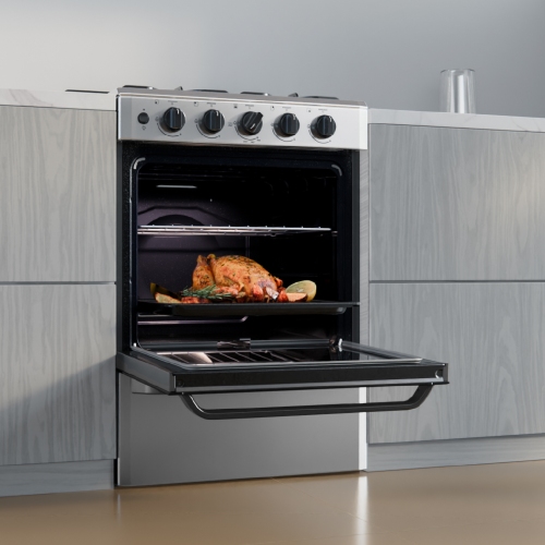 Imagen miniatura Cocina A Gas Drean Cd5603ai0 4 Hornallas Multigas Acero Inox