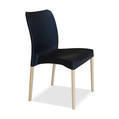 Silla Mara 313 Sit Mobili Patas De Madera Negro