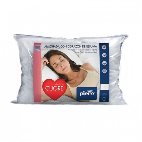 Almohada Piero Cuore 70x40 Fibra Corazón De Espuma