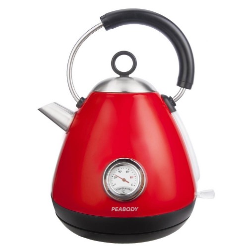 Pava Eléctrica Vintage Peabody Pe-kv8215r 1.7l Termómetro Roja