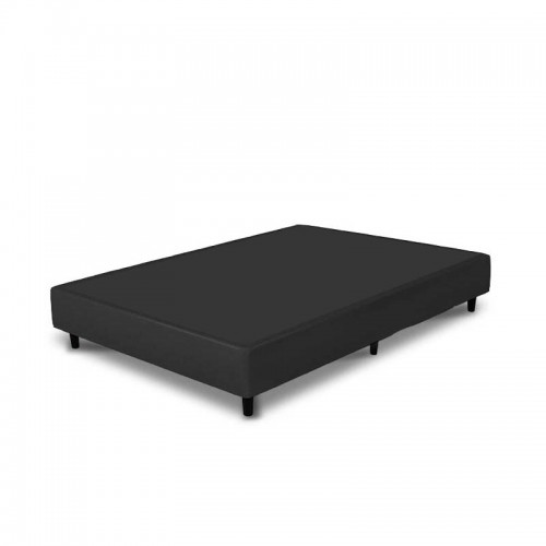 Box Base Sommier 2 Plazas 190x140 Ecocuero Negro