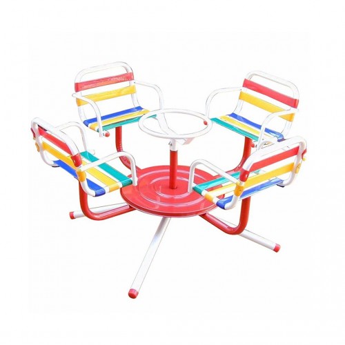 Calesita Para Niños Con 4 Asientos Pvc Multicolor
