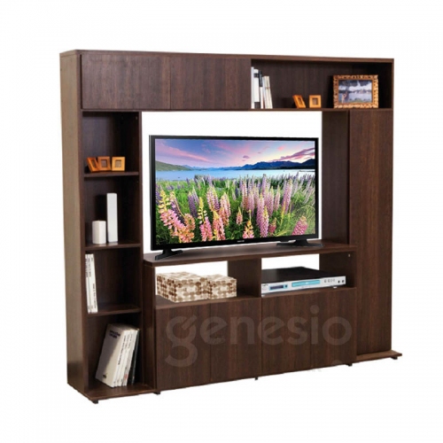 Mueble Modular Tv Led Platinum Mod 557 Color Tabaco