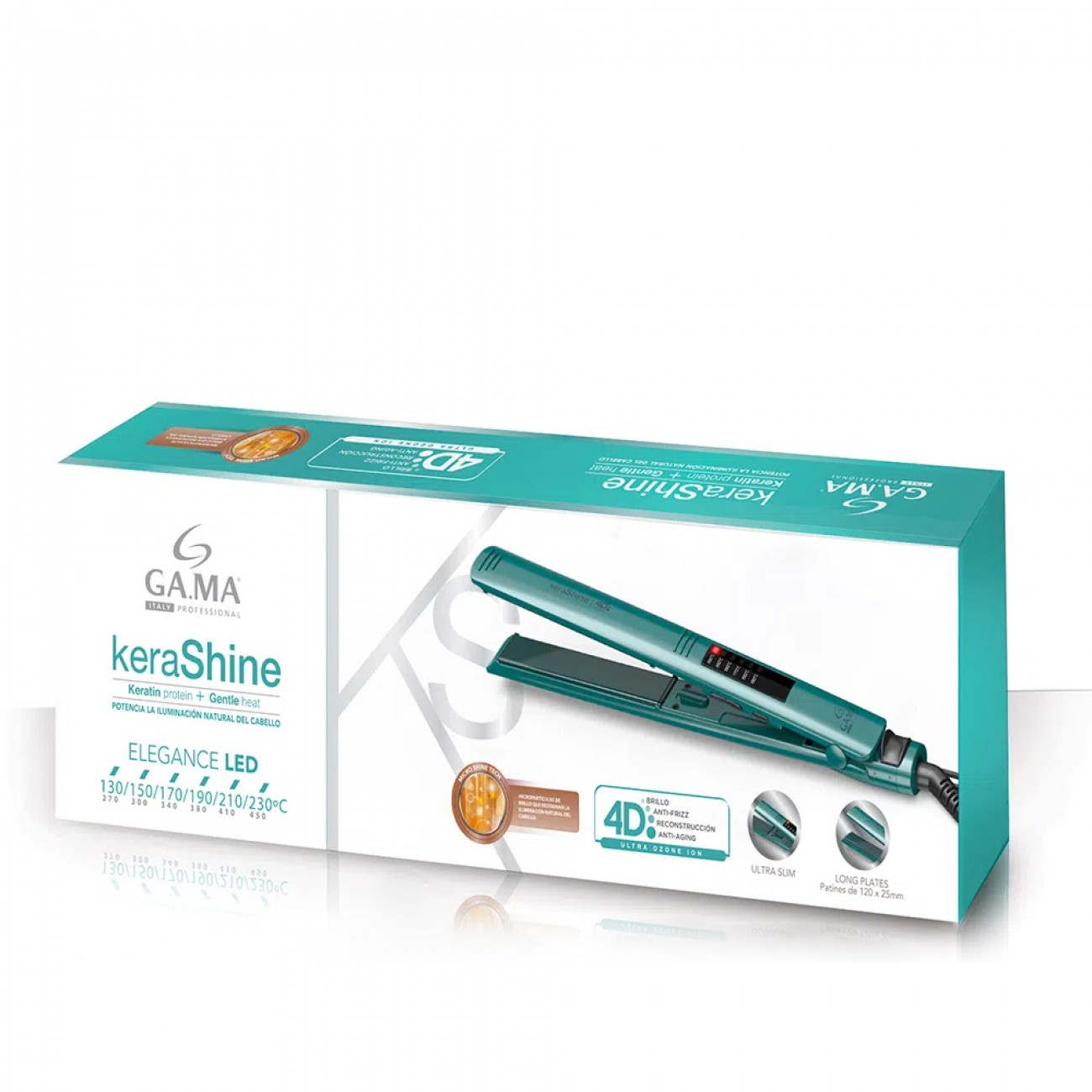 Imagen Planchita De Pelo Gama Elegance Kera-shine Led 4d Therapy