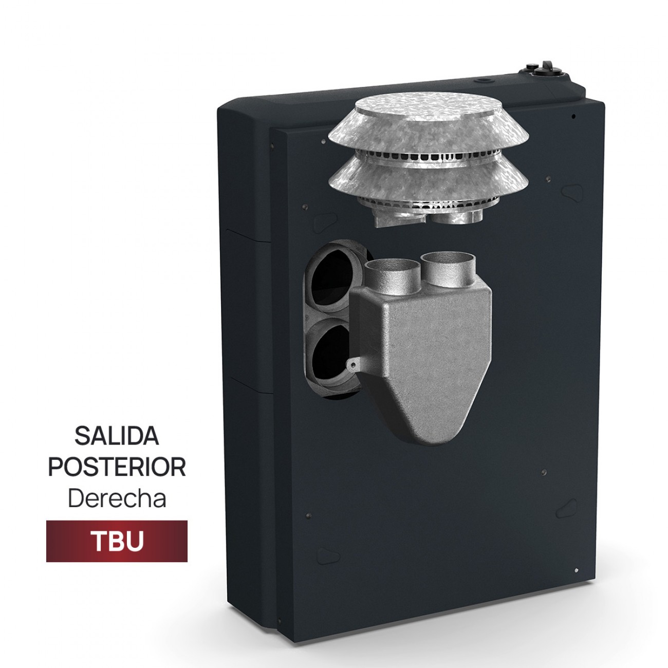 Imagen Calefactor Tbu Coppens 6000 Cal Salida Vertical Derecha
