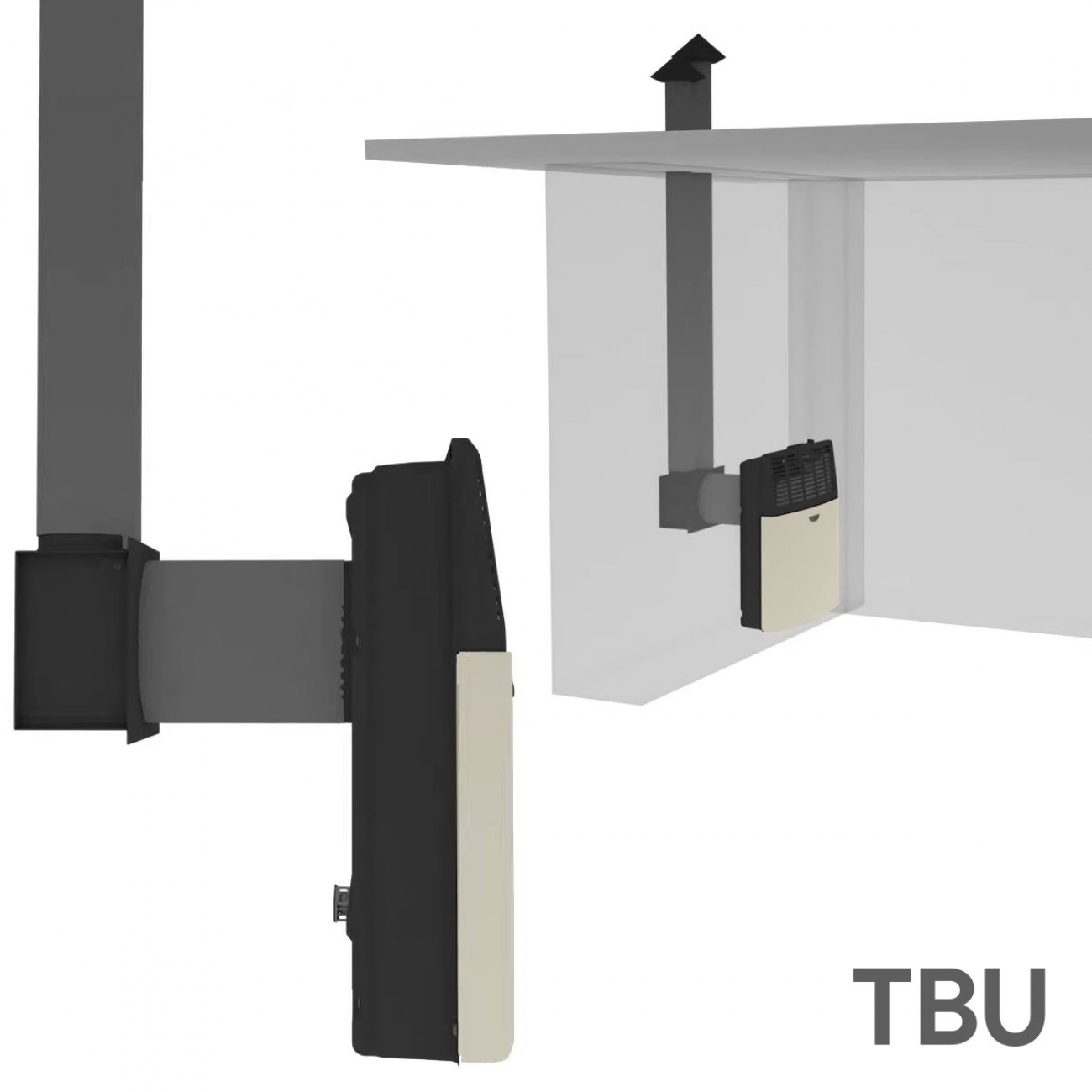 Imagen Calefactor Tiro Balanceado U Eskabe S21 Tbu3 P 2900c Piezoel