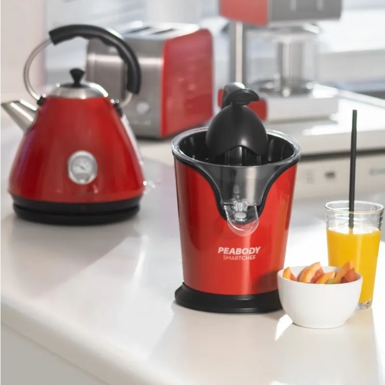 Imagen Exprimidor De Jugo Eléctrico Peabody Pe-ec402r 100w C/manija