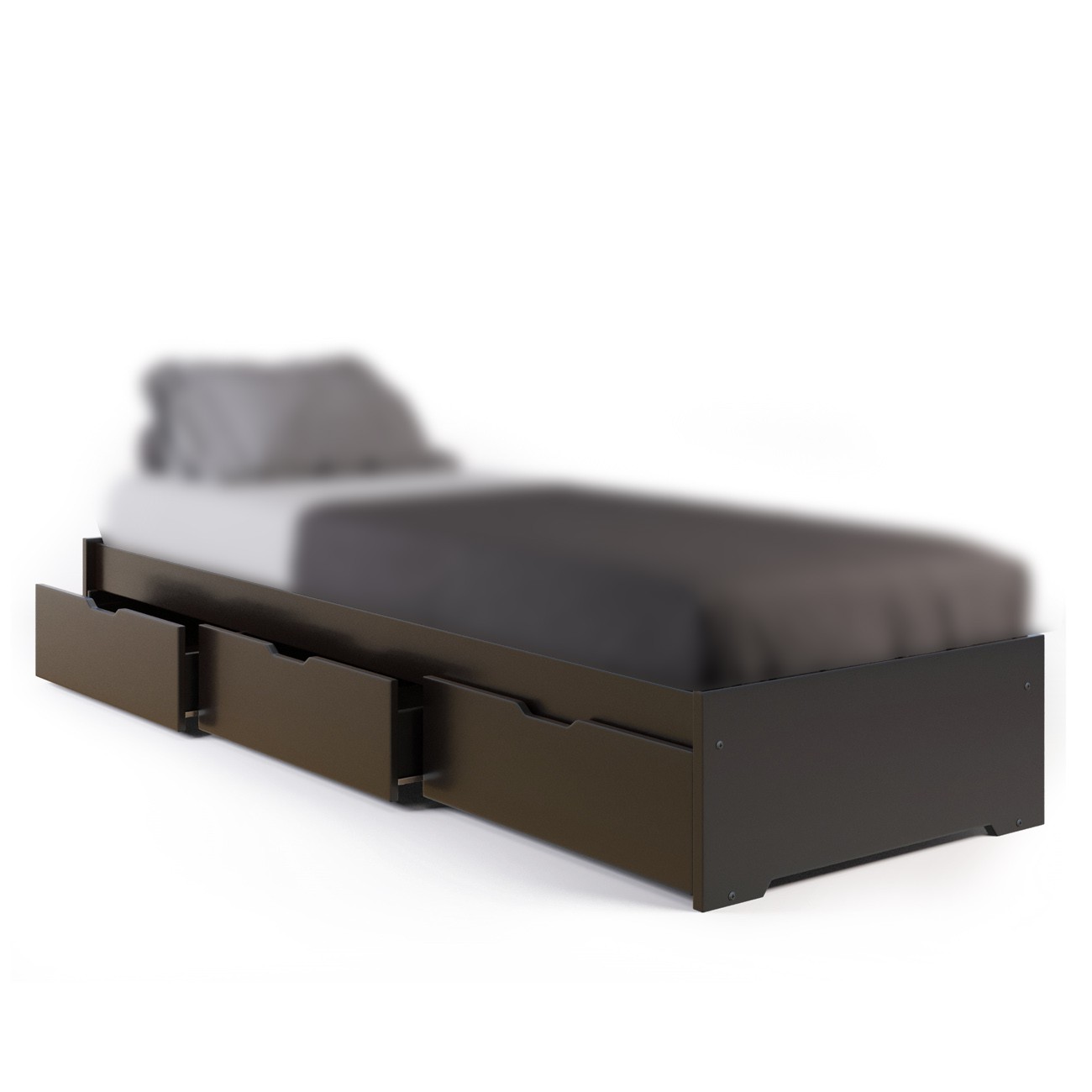Imagen Base Box Con Cajonera 1 Plaza Inmacol 202x70x45 3 Cajones Wengue