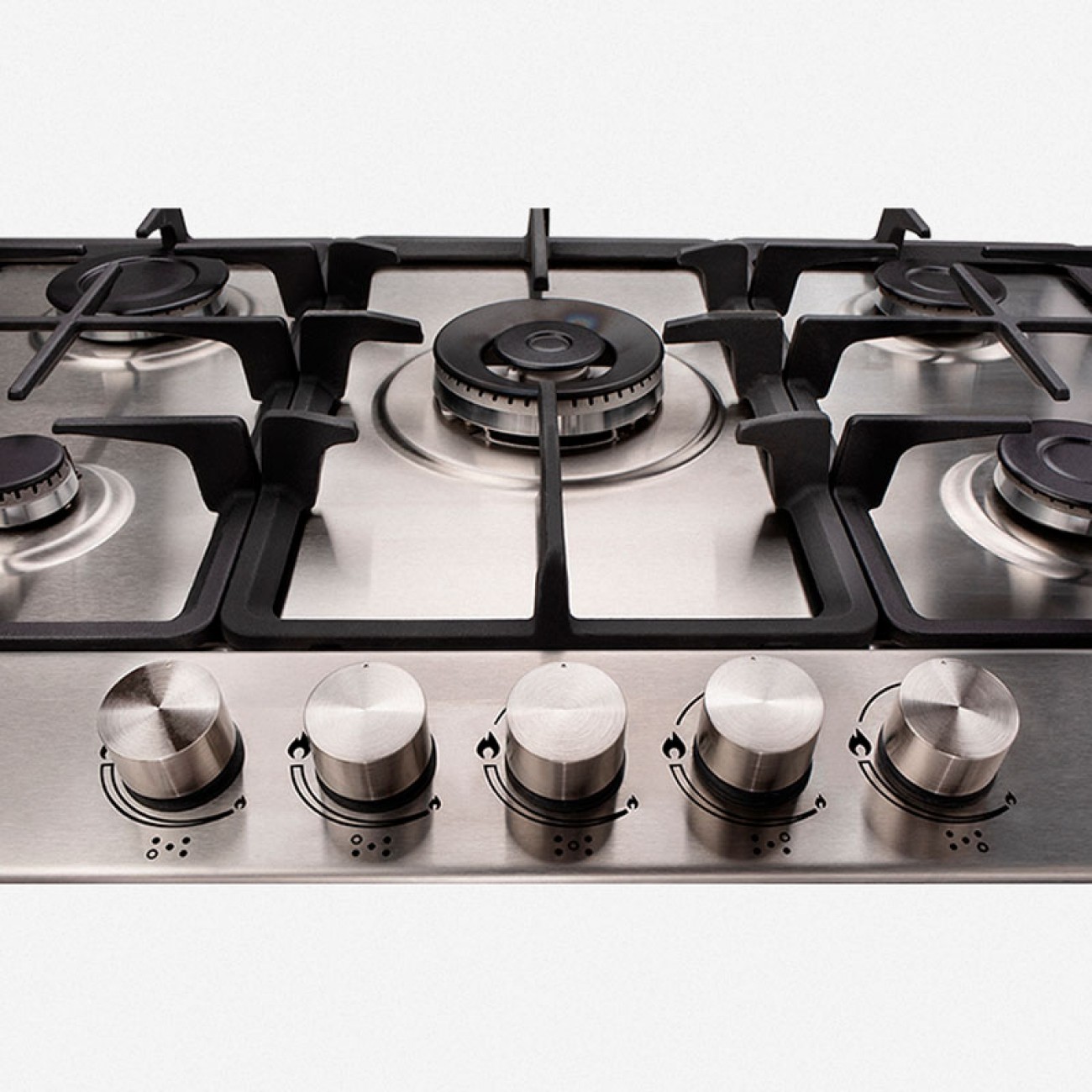 Imagen Anafe A Gas Empotrable Orbis 735az3m 5 Bocas Acero Inox