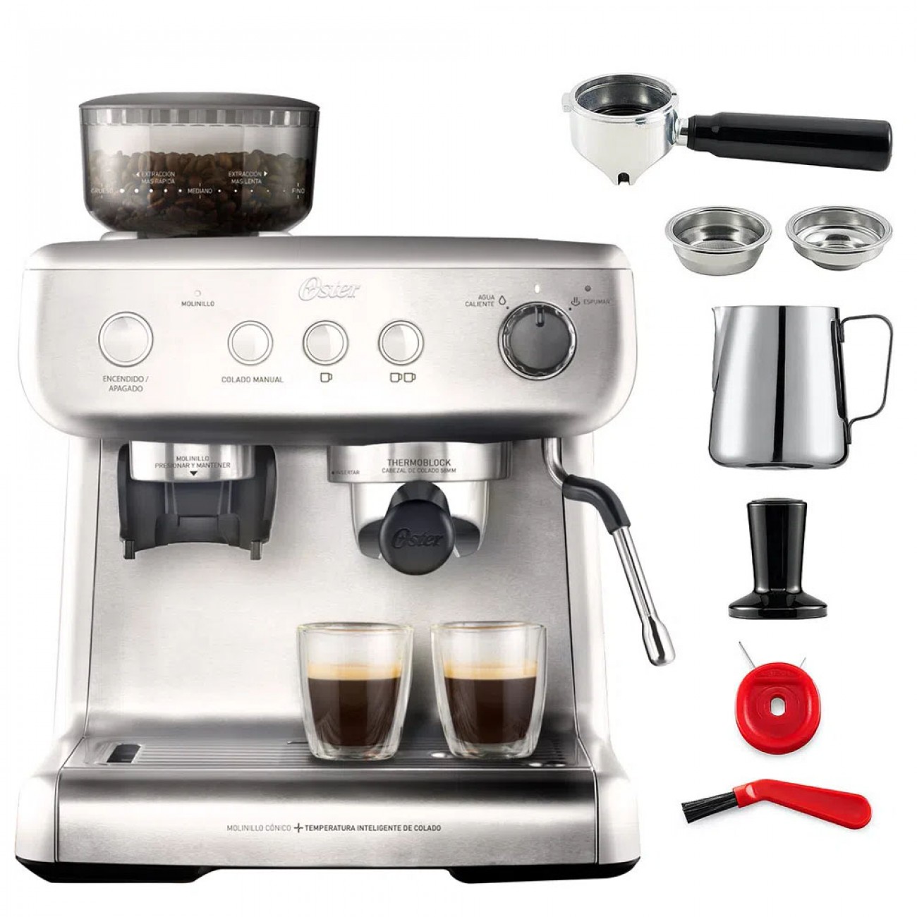 Imagen Cafetera Expreso Oster Em7300 15 Bar Molinillo 30 Modos