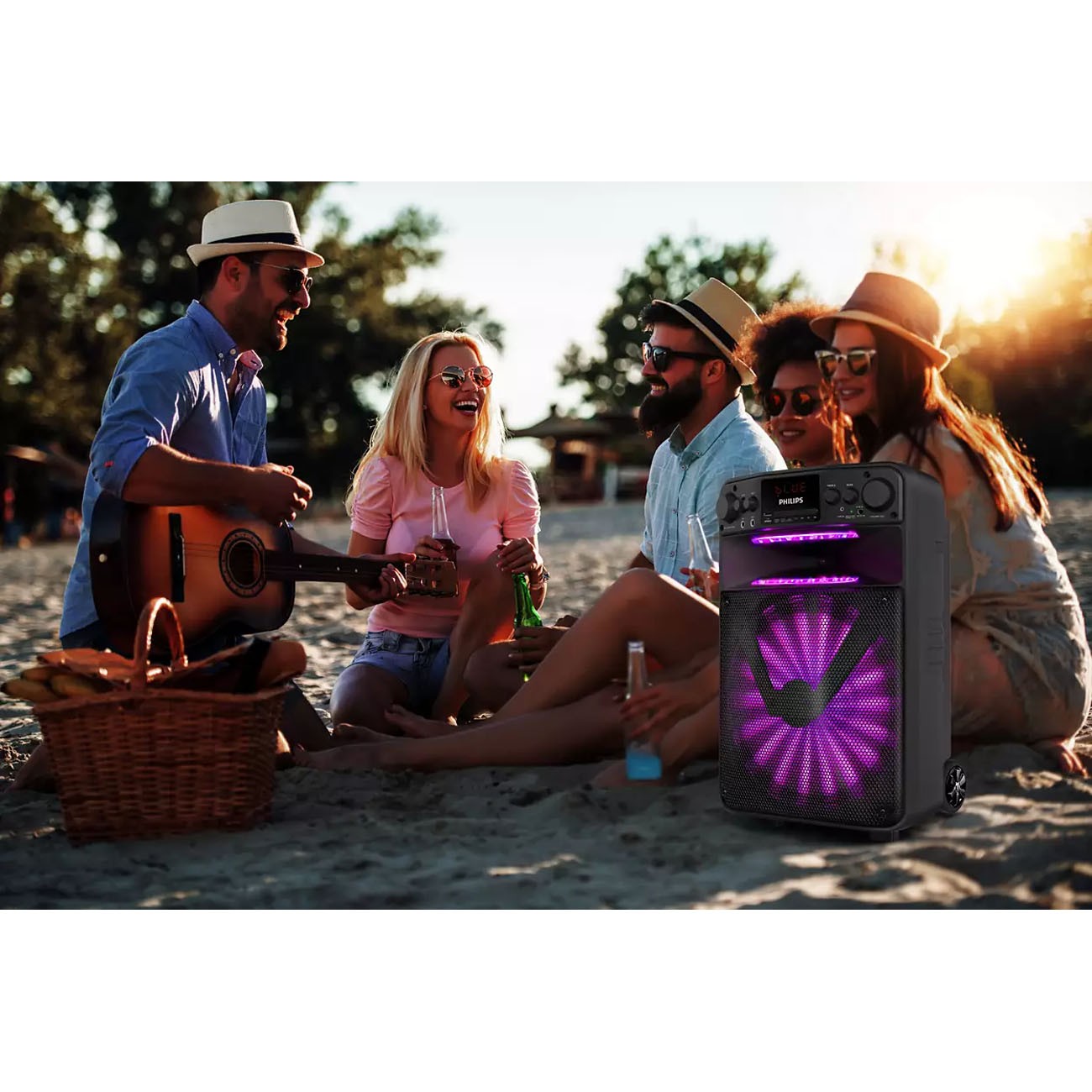 Imagen Parlante Portátil Philips Tax2706/77 40w Rms Bluetooth Karaoke