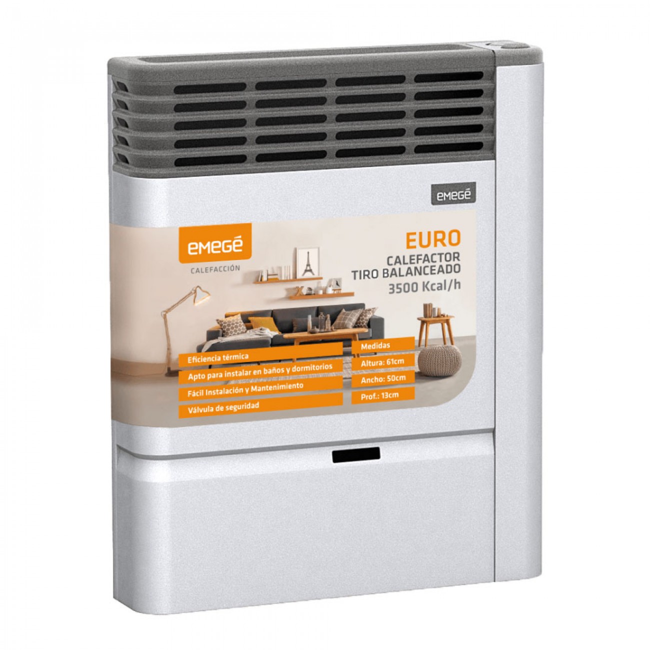Imagen Calefactor Tbu Emege Euro 2135 Sl 3500 Kcal/h Bigas