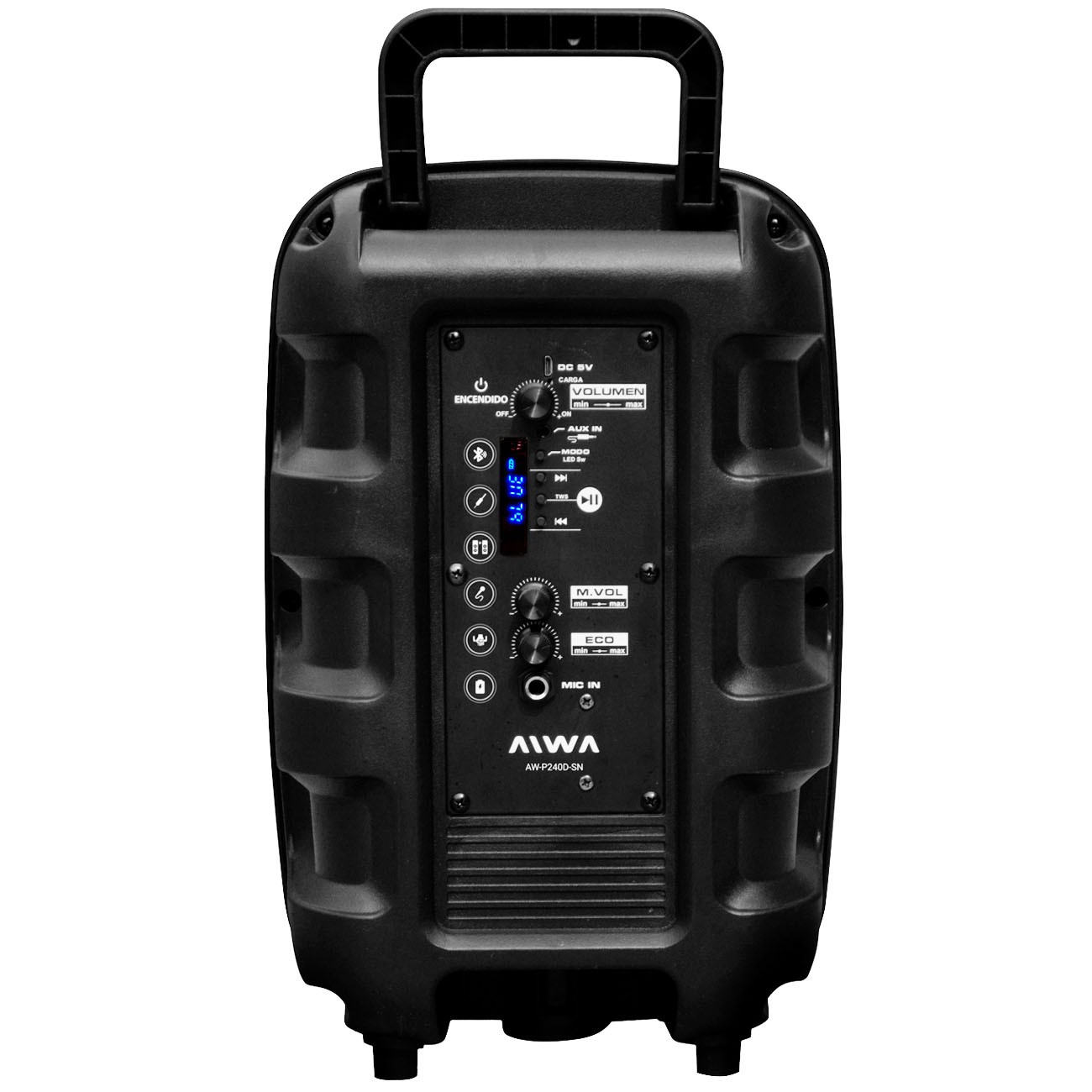 Imagen Parlante Portátil Aiwa Aw-p240d-sn 8w Rms 8" Bluetooth