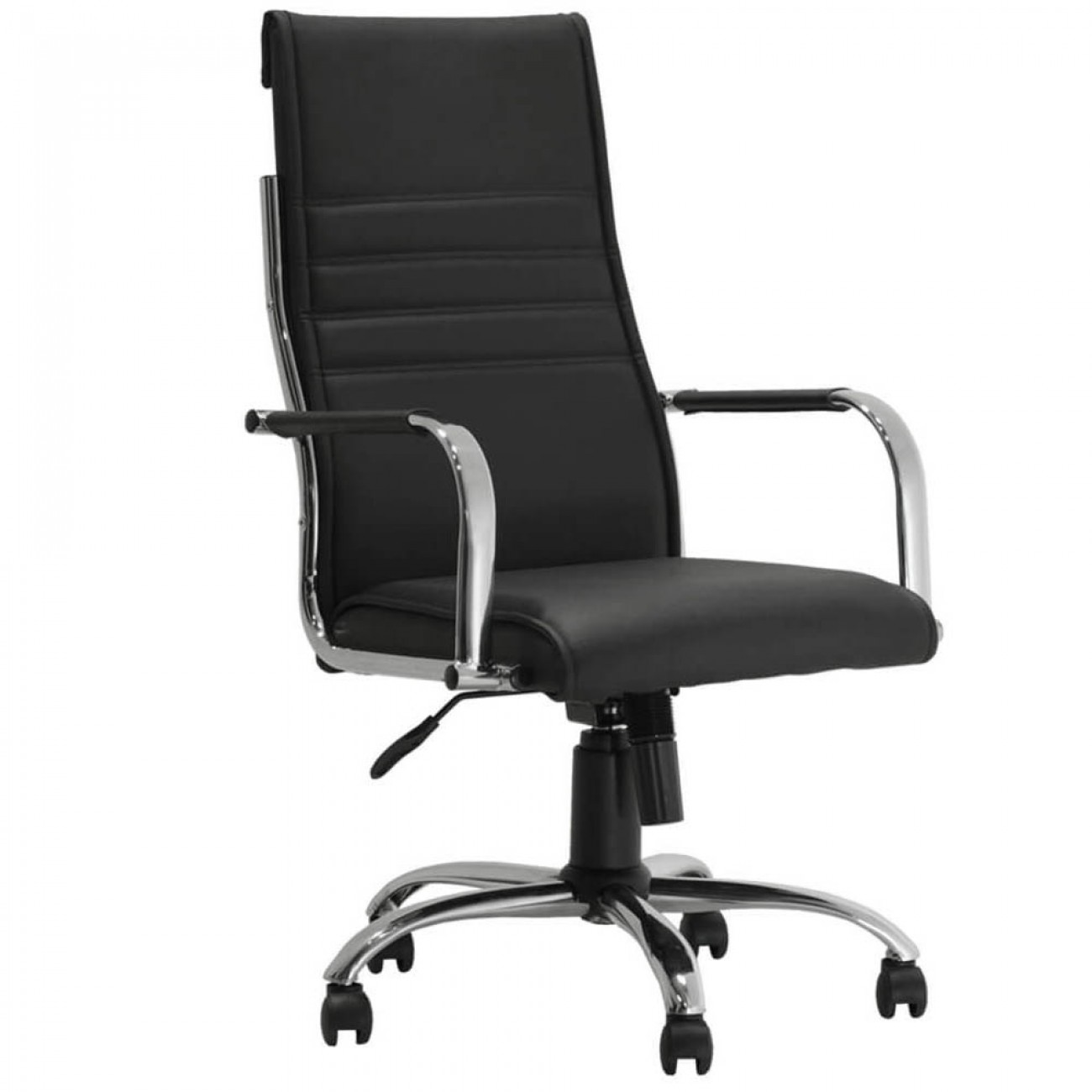 Imagen Sillón Ejecutivo De Oficina Dakot 3100 Cromado Ecocuero Negro