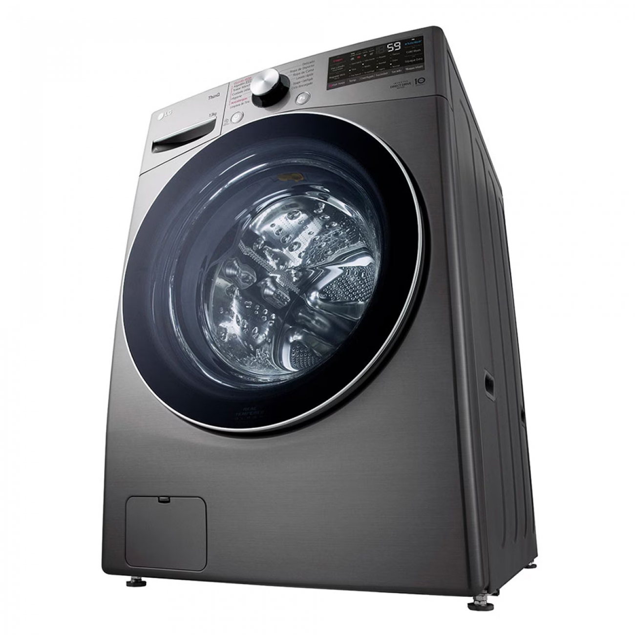 Imagen Lavarropas Automático Inverter Lg Wm13egs6 13 Kg Silver Wifi