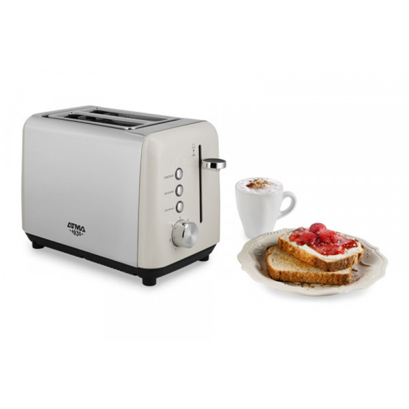 Imagen Tostadora Atma Toat21vcp 700w 2 Bandejas Inox