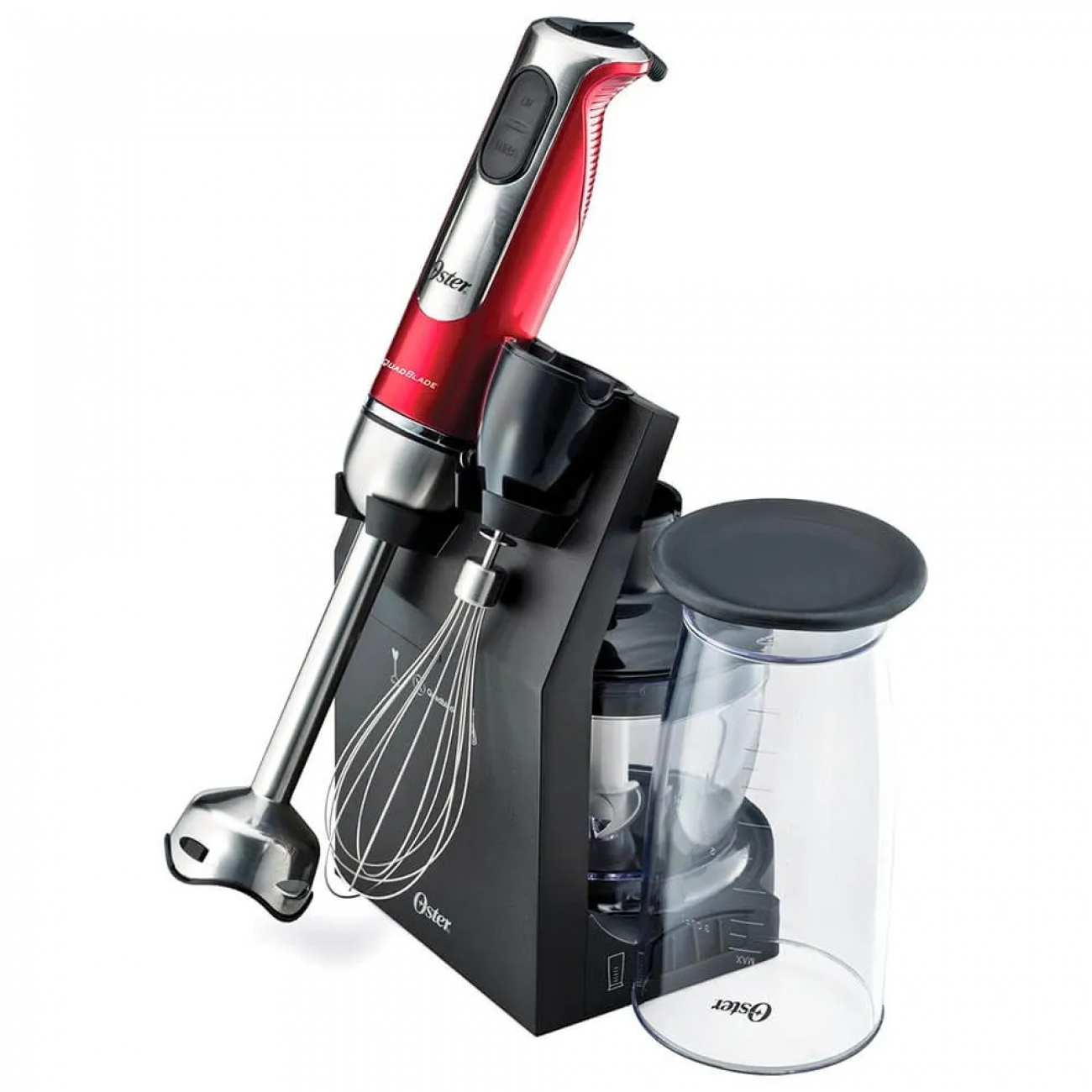 Imagen Batidora Mixer Minipimer Oster Fpsthb2801 800w Batidor Procesador Rojo