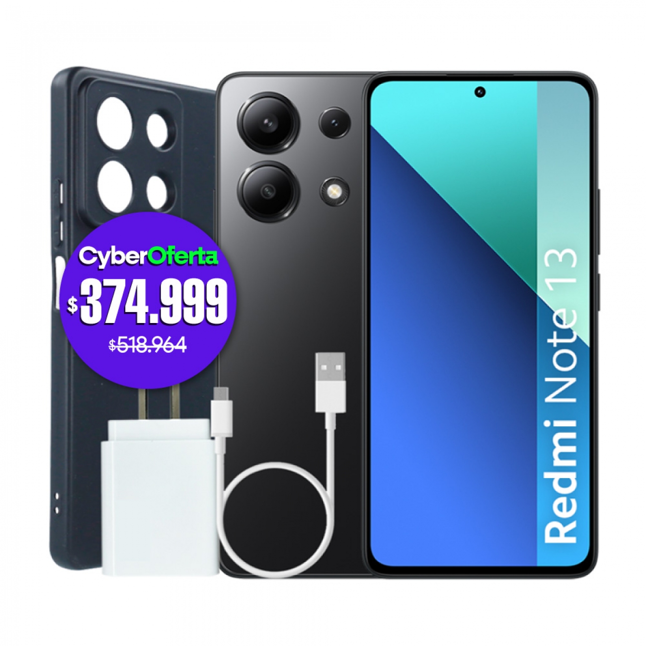 Imagen Celular Xiaomi Redmi Note 13 6,7" 6/128 Gb Midnight Black