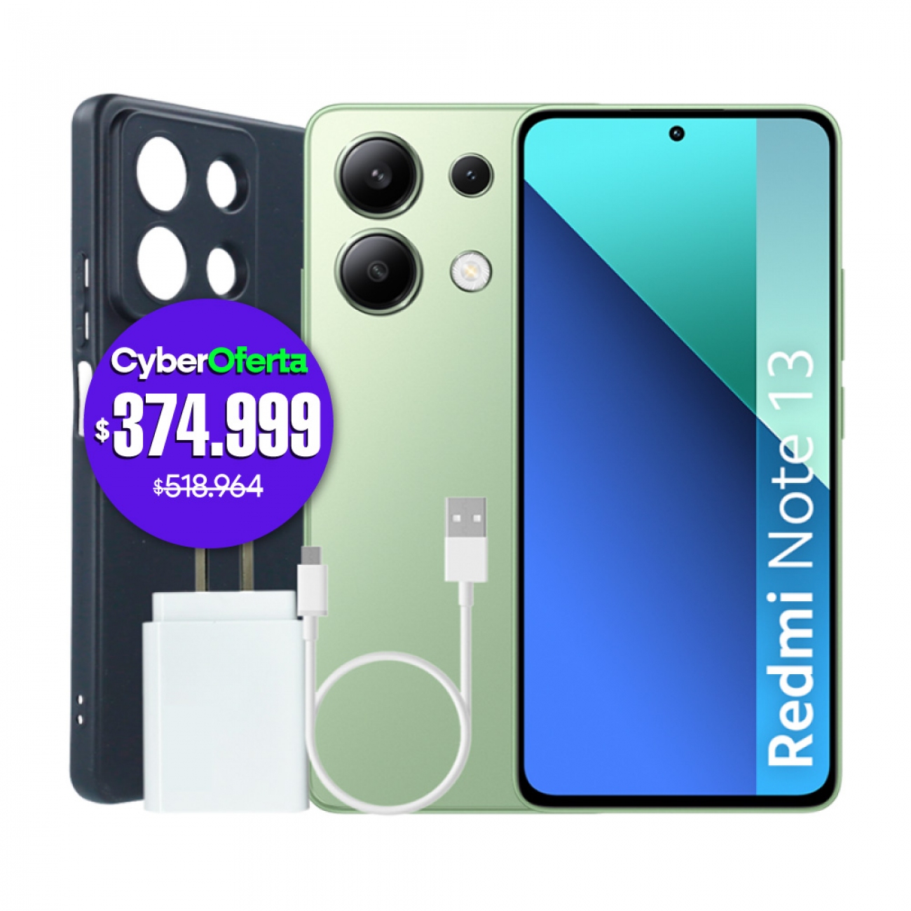 Imagen Celular Xiaomi Redmi Note 13 6,7" 6/128 Gb Mint Green