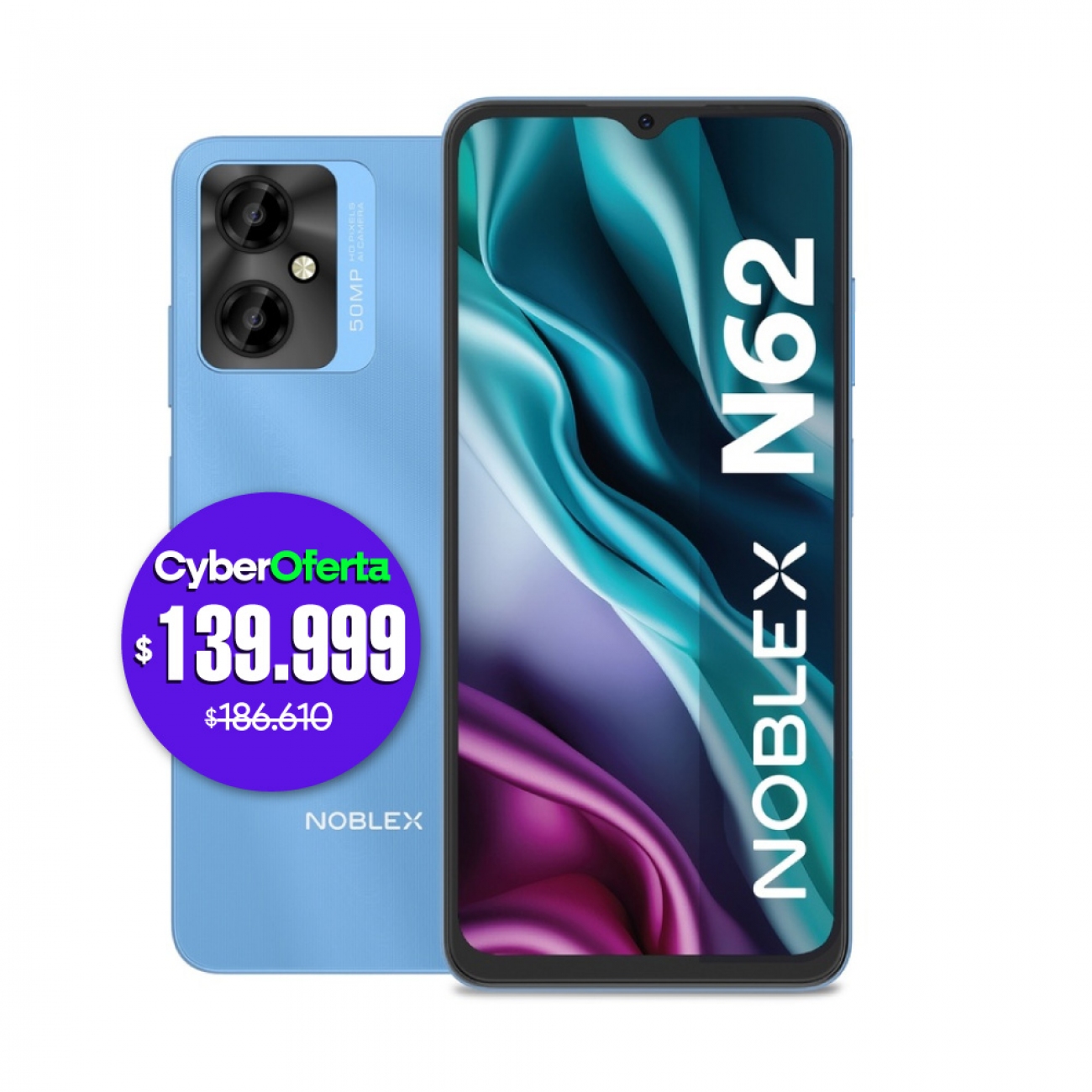 Imagen Celular Noblex N62 6,5" 4/64 Gb Azul