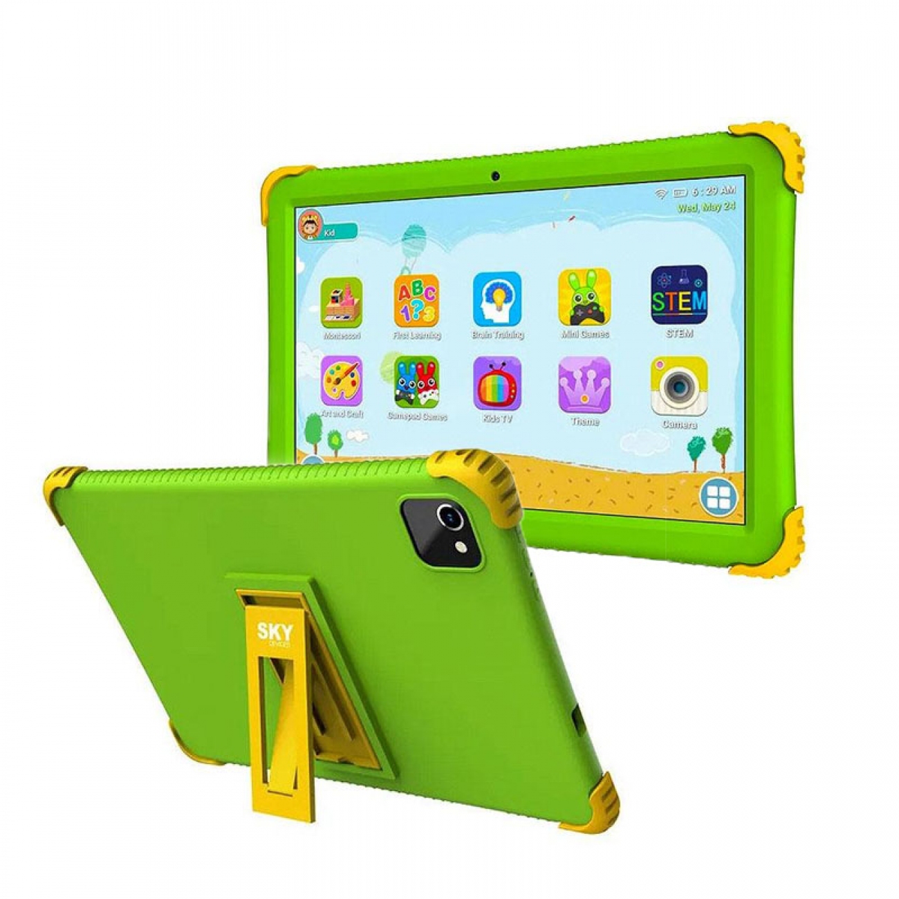 Imagen Tablet Sky Kids Pro 10" 3/64 Gb Android 13 C/funda Verde