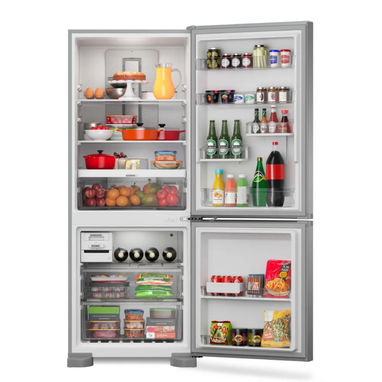 Imagen Heladera Con Freezer Whirlpool Wre57ck 449 Lts Plata