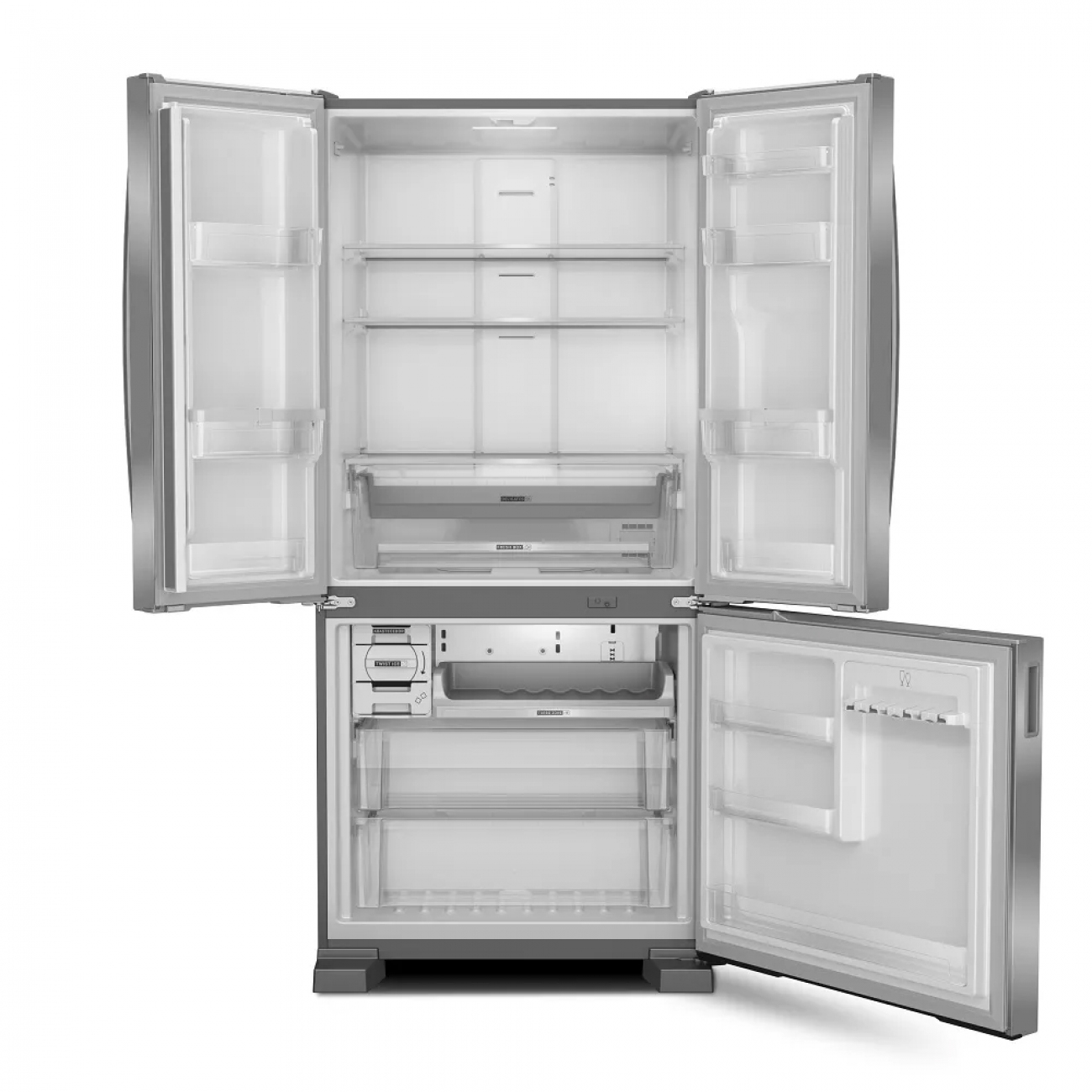 Imagen Heladera No Frost Whirlpool Wro85bk Inverter 554l Inox