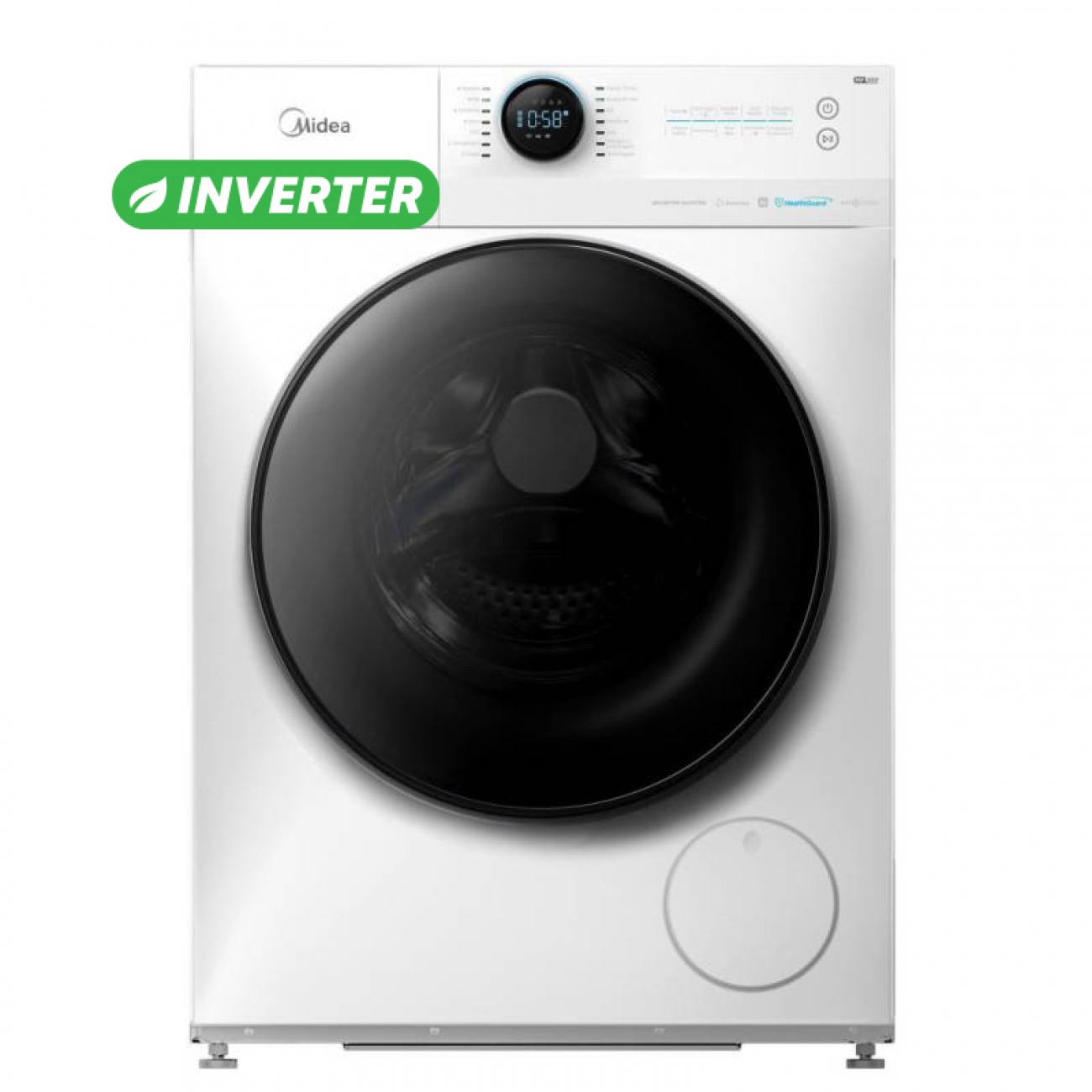 Imagen Lavarropas Carga Frontal Inverte Midea Mf200w80wb/w-a