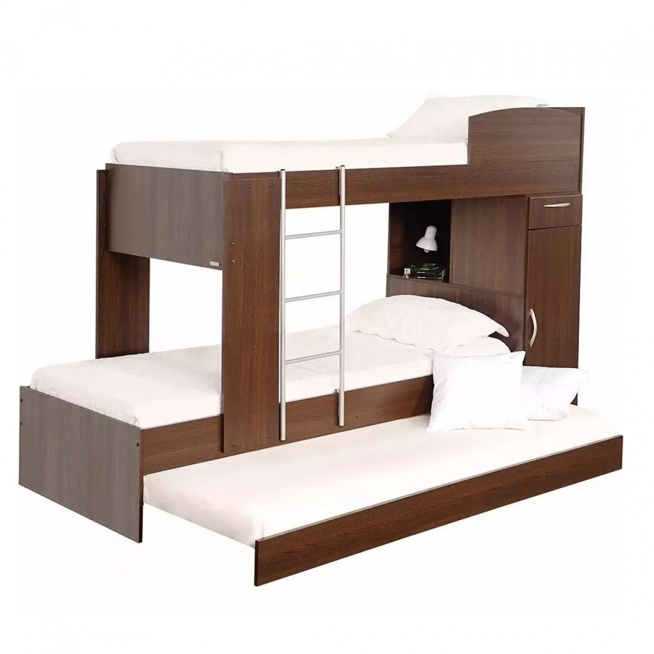 Imagen Cama Cucheta Triple Platinum 954 Con Placard  Color Tabaco