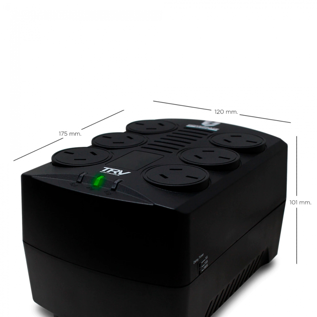 Imagen Estabilizador De Tension Trv Powesafe 1i 6 Tomas