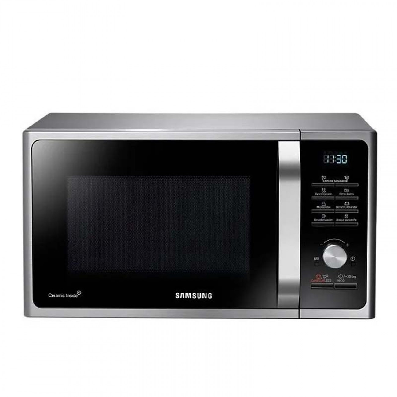 Imagen Microondas Con Grill Samsung Mg28f3 28 Lts Silver