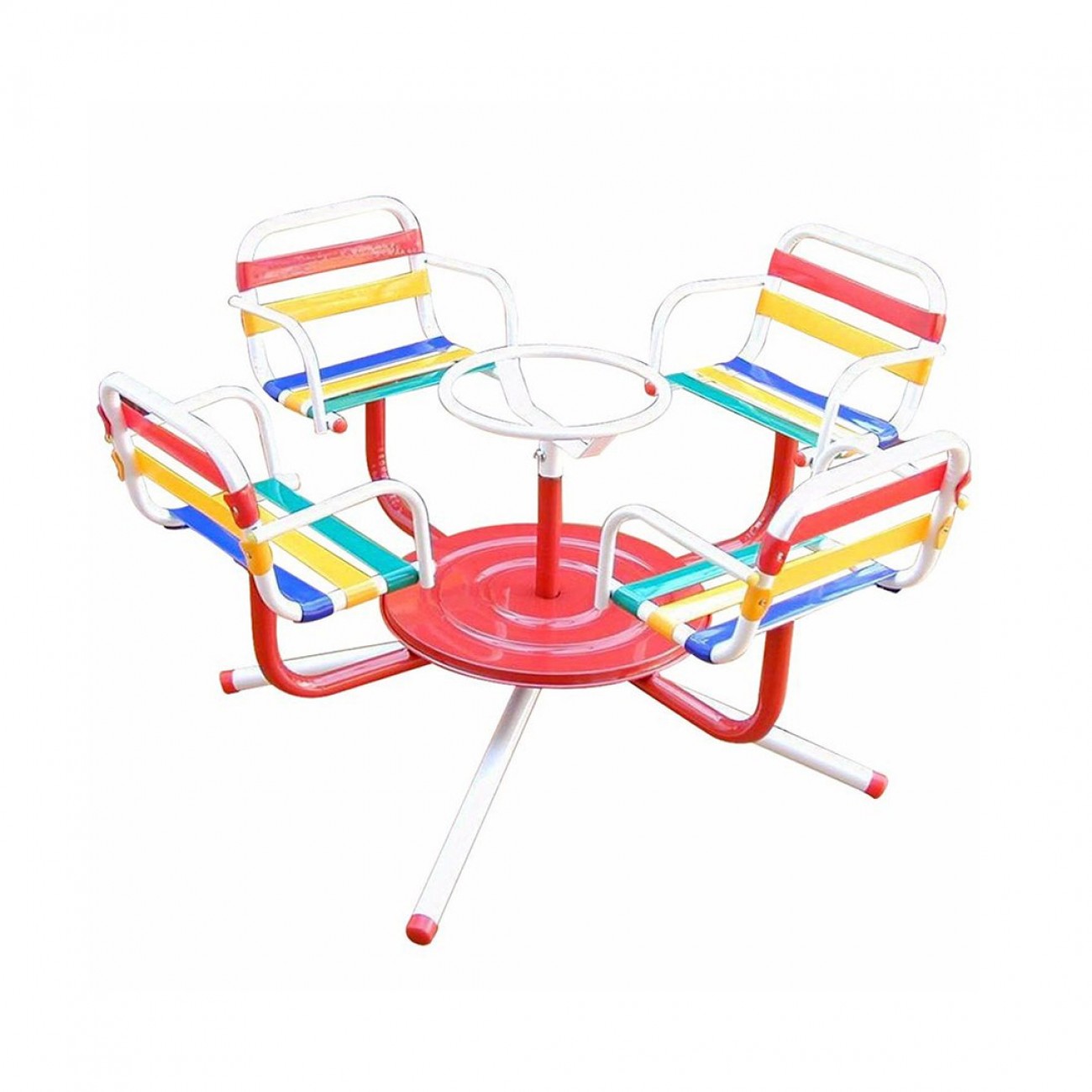 Imagen Calesita Para Niños Con 4 Asientos Pvc Multicolor