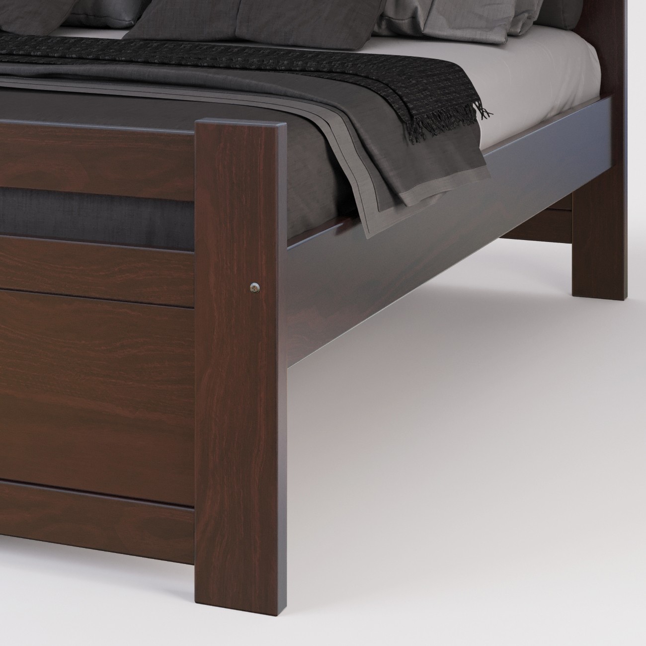 Imagen Cama 2 Plazas Inmacol 206 Pacífico Madera Maciza Wengue