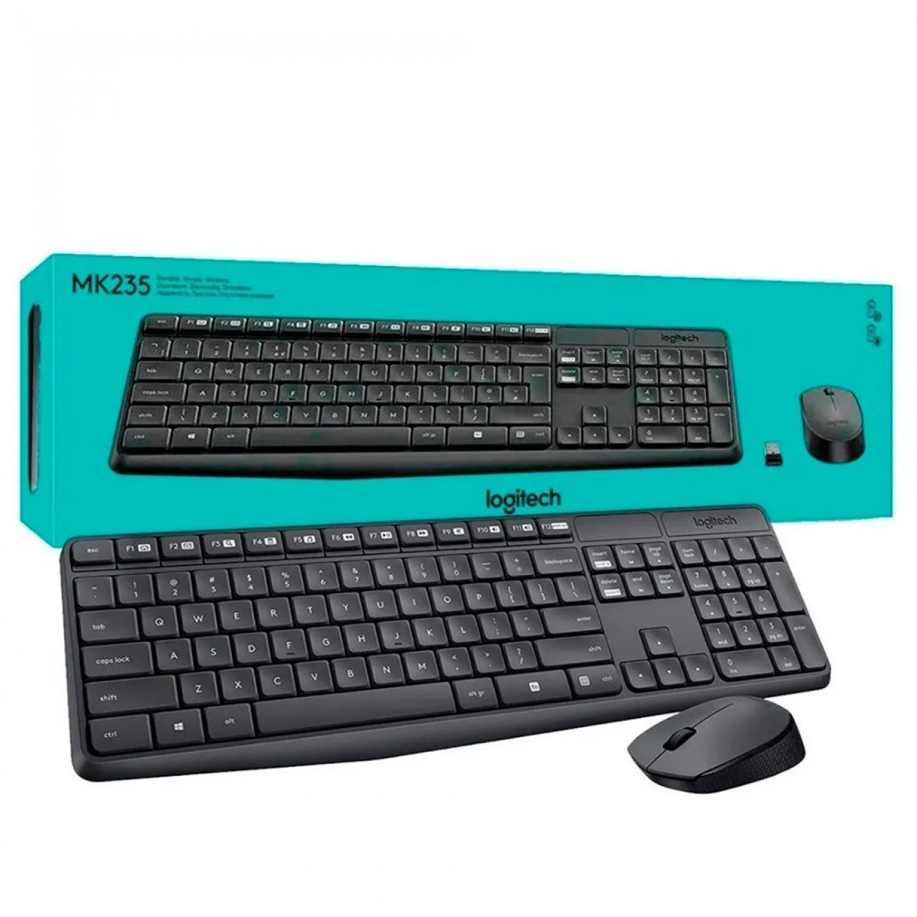 Imagen Combo Teclado + Mouse Inalámbricos Logitech Mk235