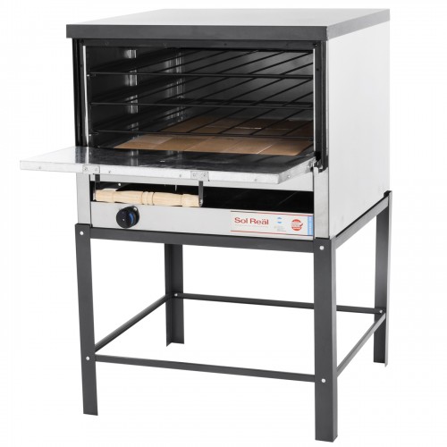 Imagen miniatura Horno Pizzero Sol Real 608i Gauchito Acero Inox 12 Pizzas Gas Env