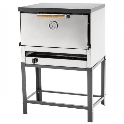 Horno Pizzero Sol Real 608i Gauchito Acero Inox 12 Pizzas Gas Env